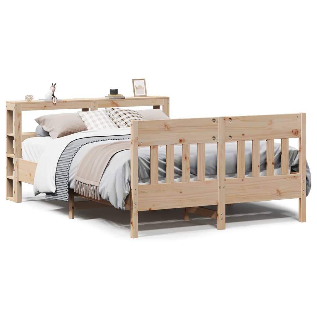 sengeramme uden madras 140x200 cm massivt fyrretræ