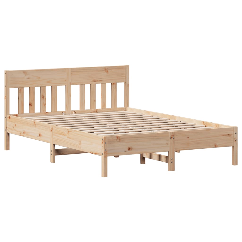 sengeramme uden madras 140x200 cm massivt fyrretræ