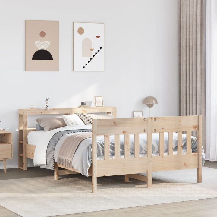 sengeramme uden madras 120x200 cm massivt fyrretræ