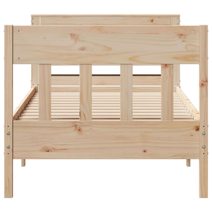 sengeramme uden madras 90x200 cm massivt fyrretræ
