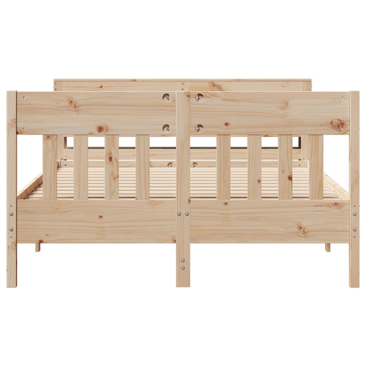 sengeramme uden madras 120x190 cm massivt fyrretræ