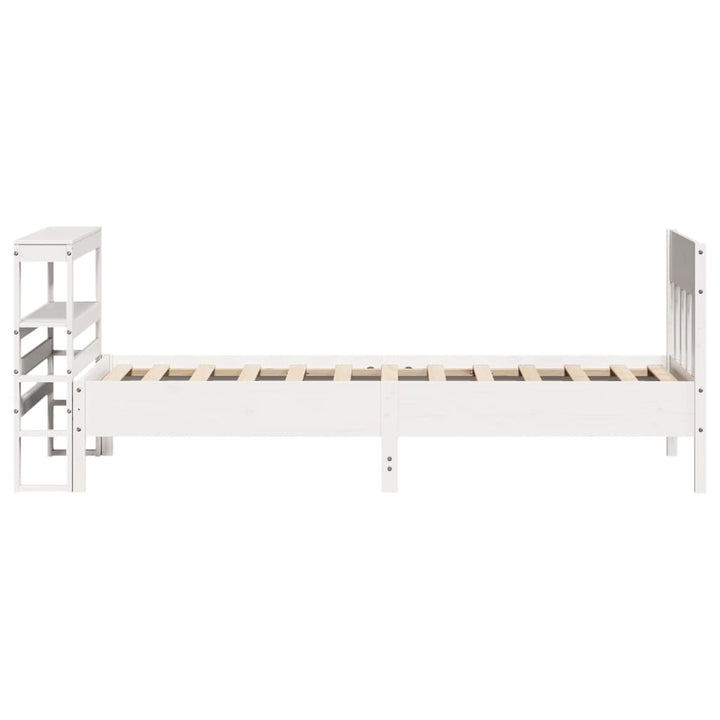 sengeramme uden madras 90x190 cm massivt fyrretræ hvid