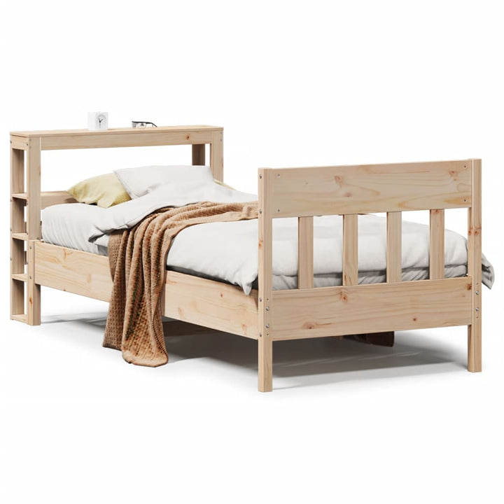 sengeramme uden madras 75x190 cm massivt fyrretræ