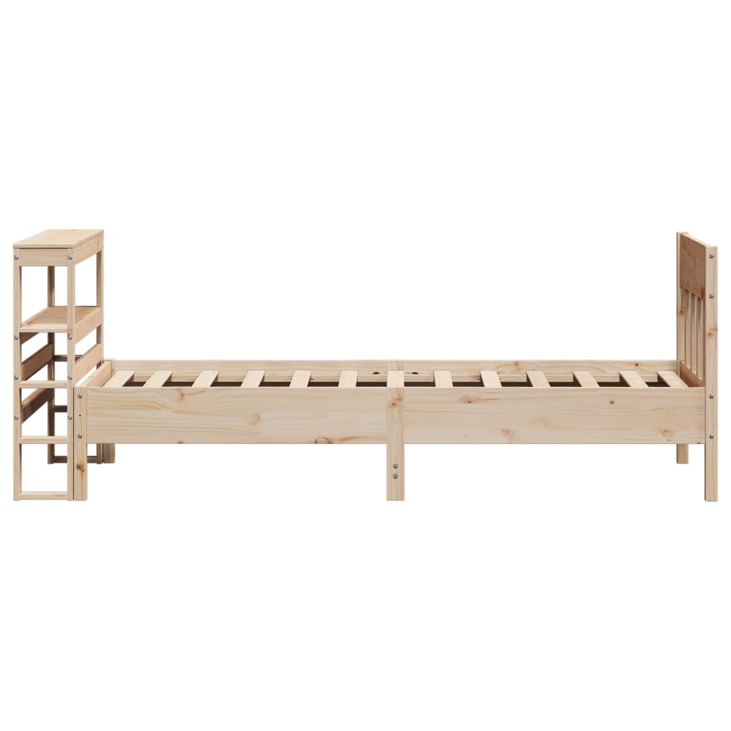 sengeramme uden madras 75x190 cm massivt fyrretræ