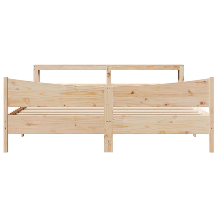 sengeramme med sengegavl 180x200 cm massivt fyrretræ