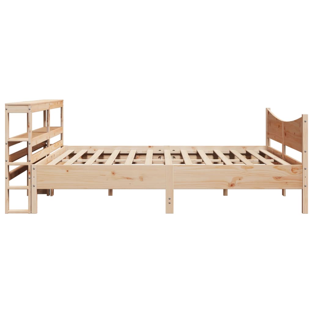 sengeramme med sengegavl 180x200 cm massivt fyrretræ