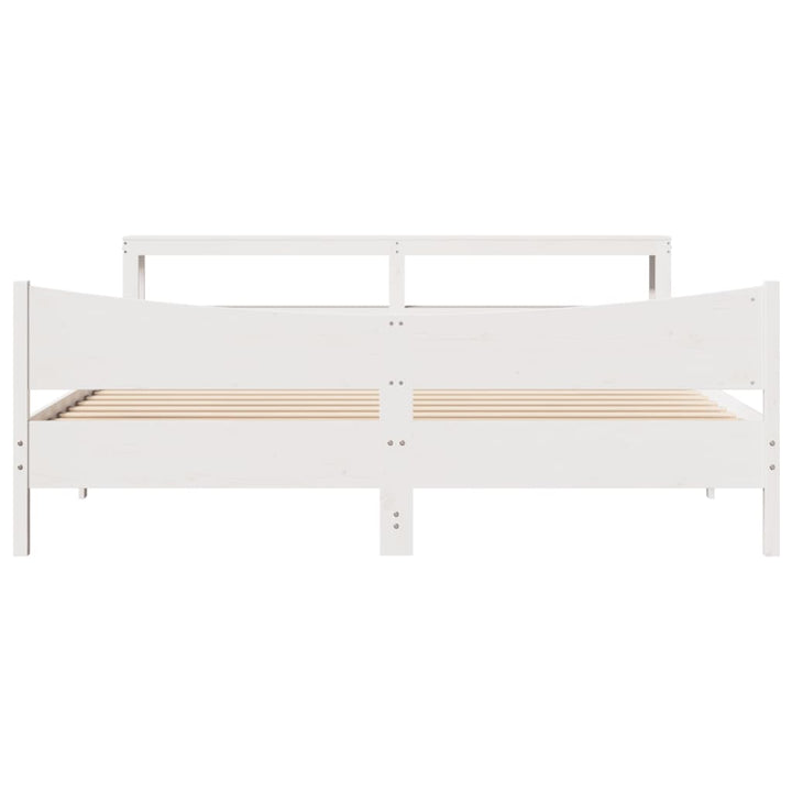 sengeramme med sengegavl 180x200 cm massivt fyrretræ