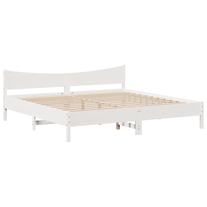sengeramme med sengegavl 180x200 cm massivt fyrretræ