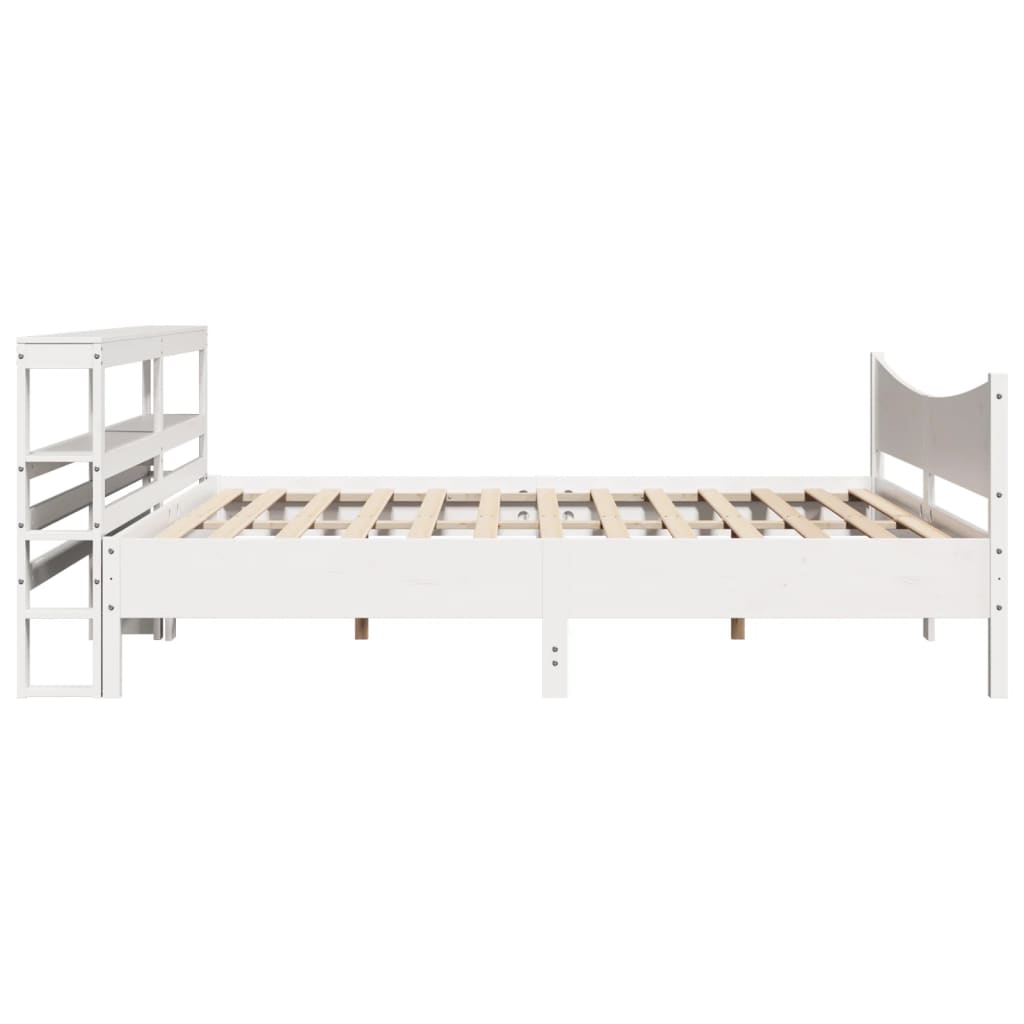 sengeramme med sengegavl 180x200 cm massivt fyrretræ