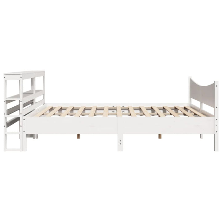 sengeramme med sengegavl 180x200 cm massivt fyrretræ