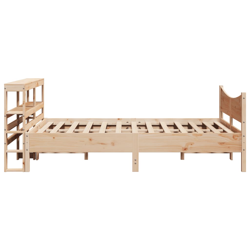 sengeramme med sengegavl 140x190 cm massivt fyrretræ