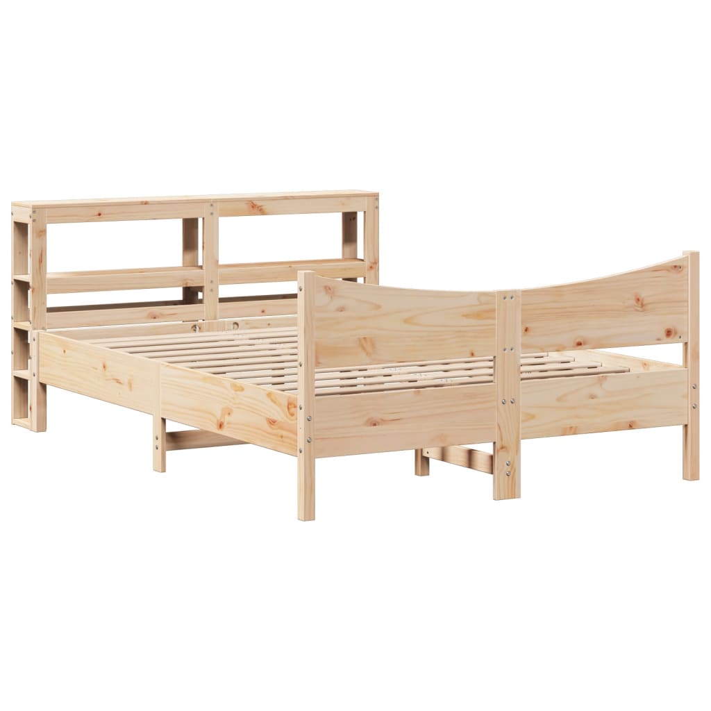 sengeramme med sengegavl 120x190 cm massivt fyrretræ