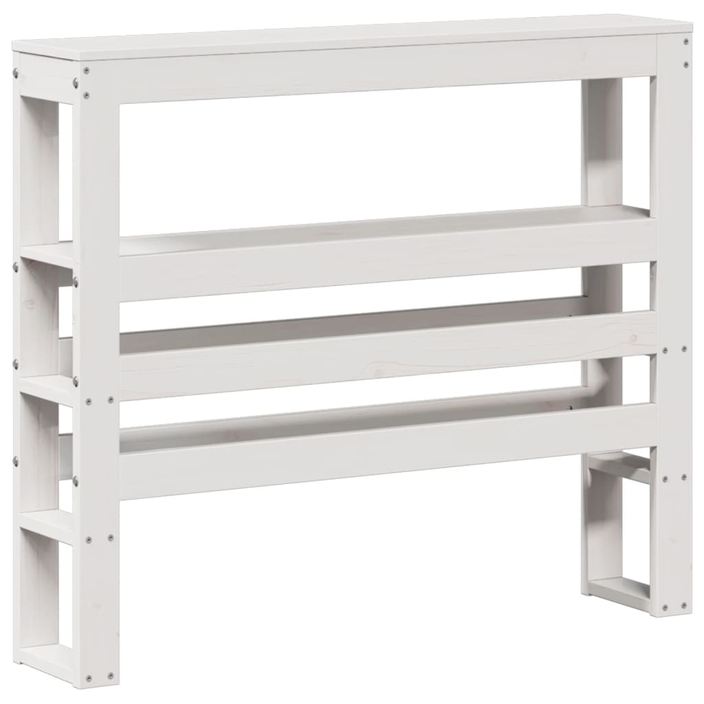sengeramme med sengegavl 75x190 cm massivt fyrretræ hvid