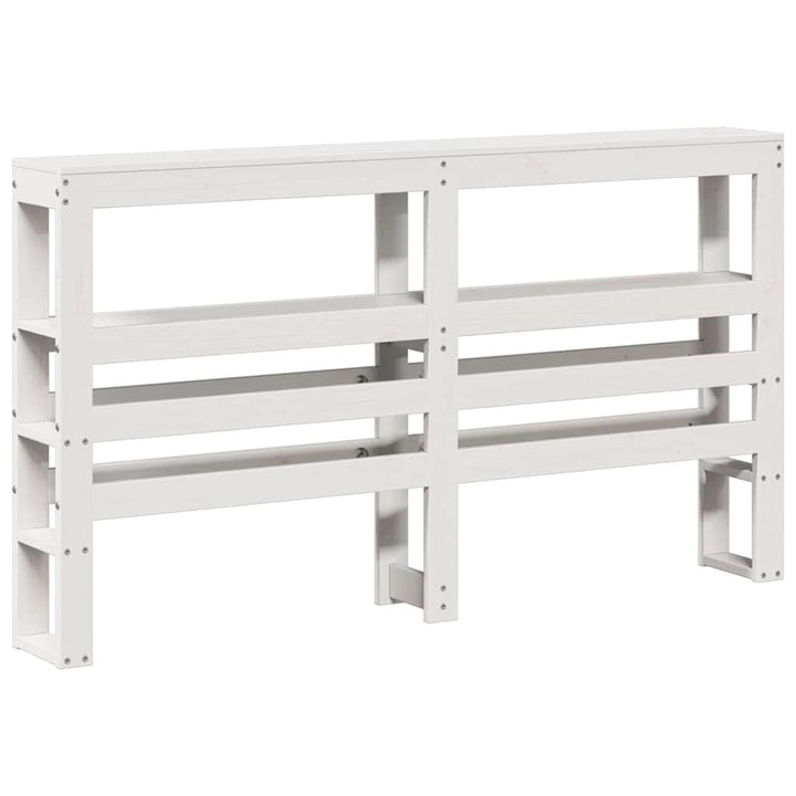 sengeramme med sengegavl 140x190 cm massivt fyrretræ hvid