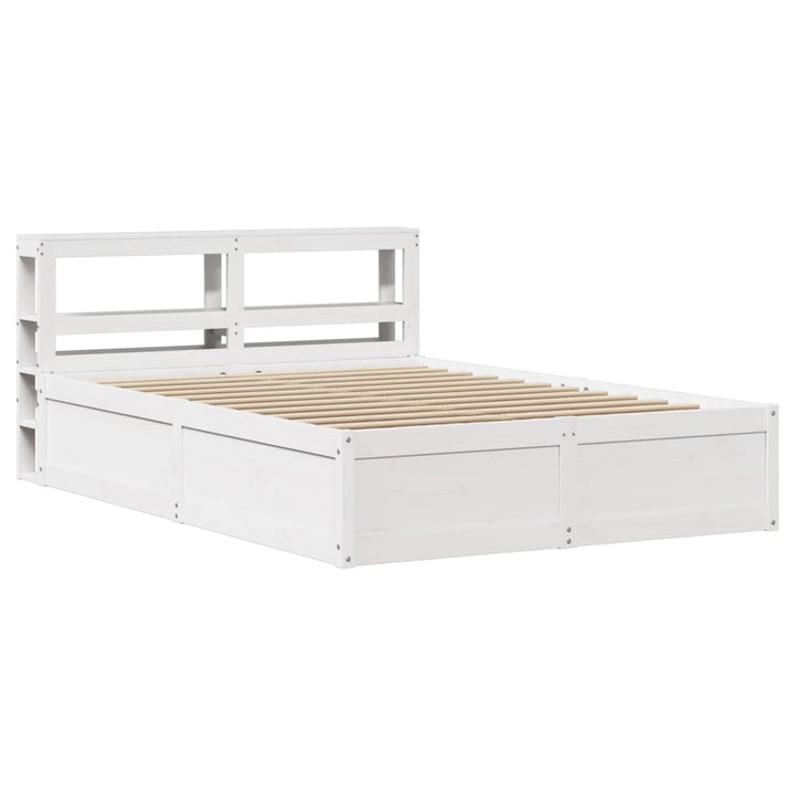 sengeramme med sengegavl 120x190 cm massivt fyrretræ hvid