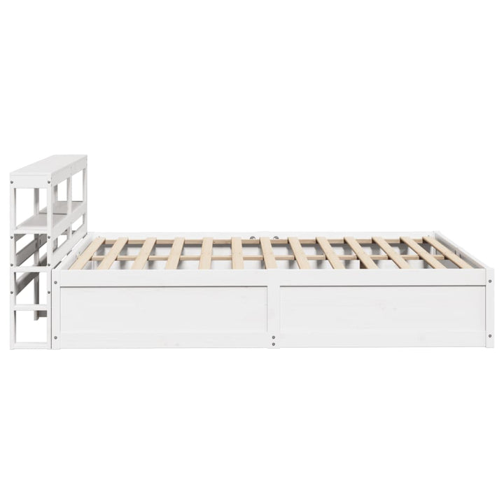 sengeramme med sengegavl 120x190 cm massivt fyrretræ hvid