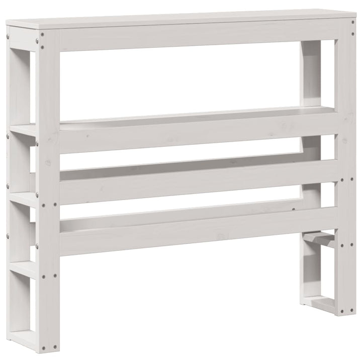 sengeramme med sengegavl 90x190 cm massivt fyrretræ hvid