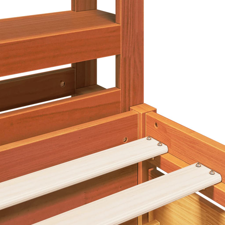 sengeramme uden madras 100x200 cm massivt fyrretræ gyldenbrun