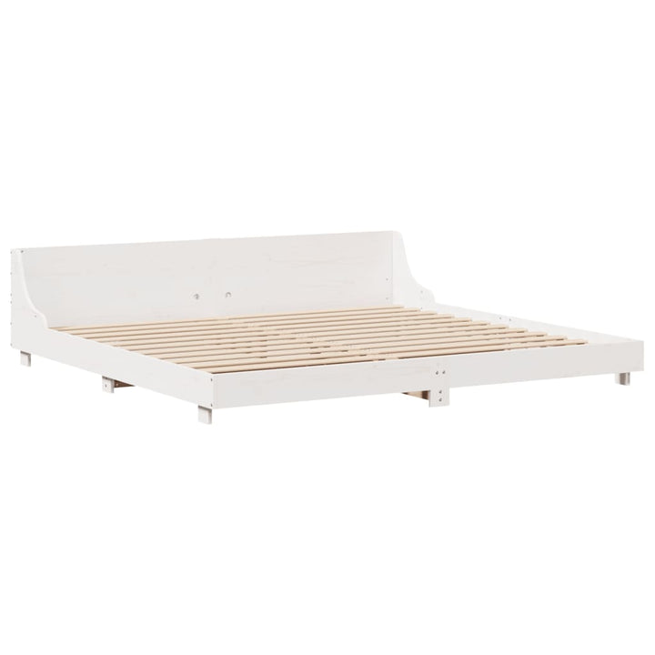 sengeramme uden madras 180x200 cm massivt fyrretræ hvid