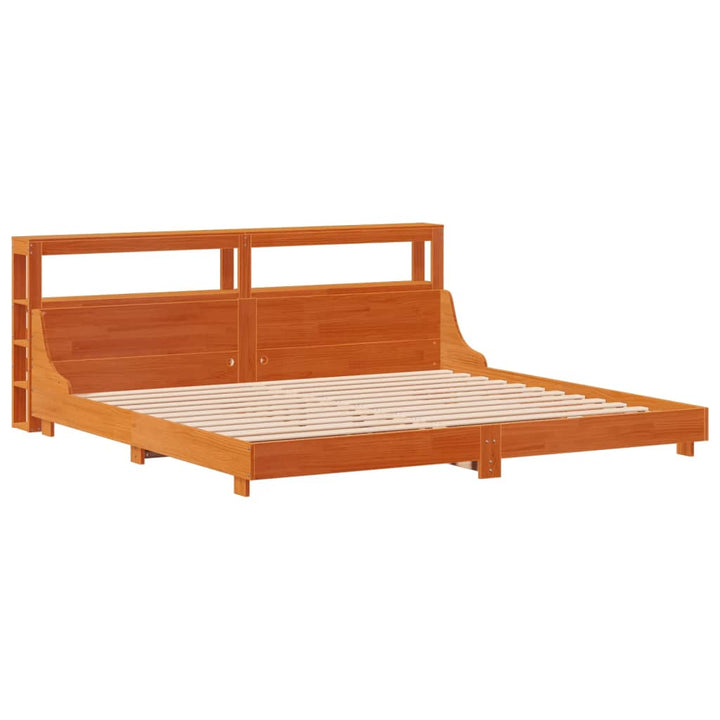 sengeramme uden madras 180x200 cm massivt fyrretræ gyldenbrun