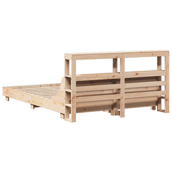sengeramme uden madras 160x200 cm massivt fyrretræ