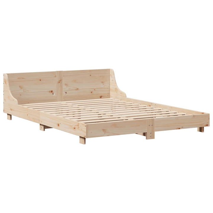 sengeramme uden madras 160x200 cm massivt fyrretræ