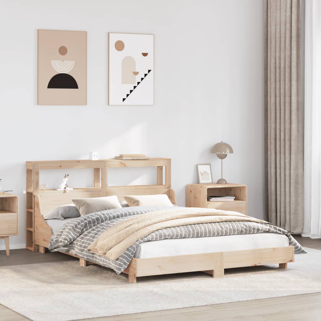 sengeramme uden madras 160x200 cm massivt fyrretræ