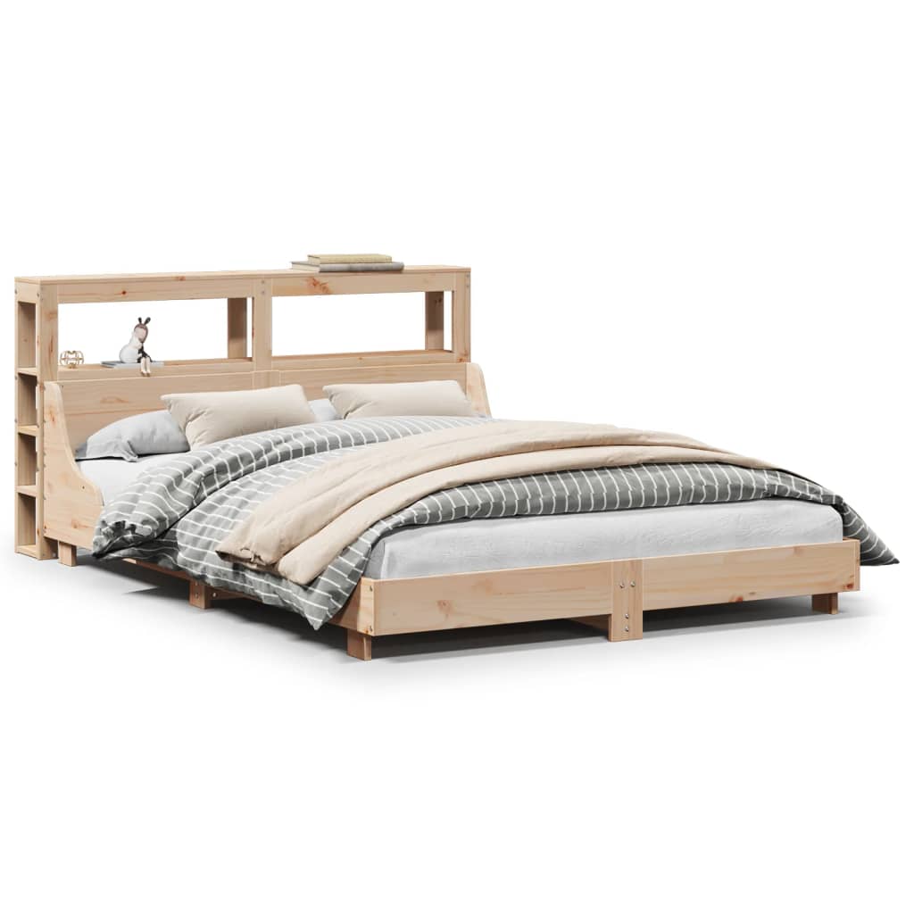 sengeramme uden madras 150x200 cm massivt fyrretræ