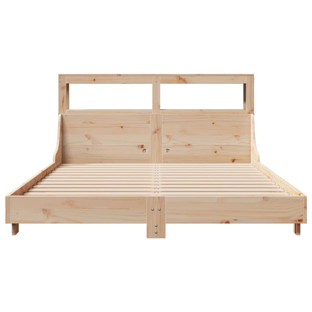 sengeramme uden madras 150x200 cm massivt fyrretræ