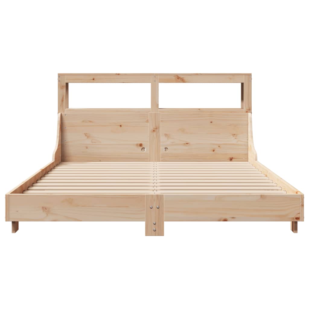 sengeramme uden madras 120x190 cm massivt fyrretræ