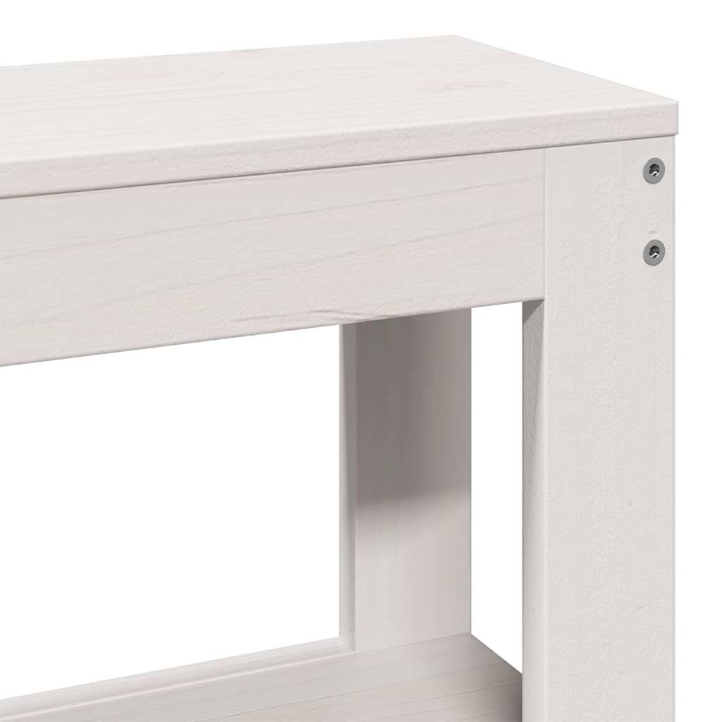 sengeramme uden madras 120x190 cm massivt fyrretræ hvid