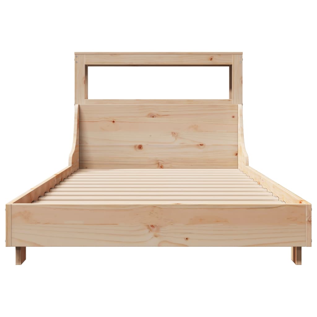 sengeramme uden madras 90x190 cm massivt fyrretræ