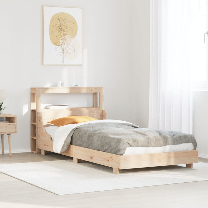 sengeramme uden madras 90x190 cm massivt fyrretræ
