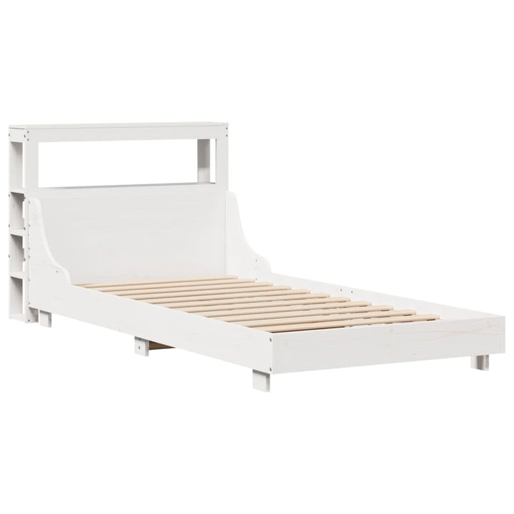 sengeramme uden madras 90x190 cm massivt fyrretræ hvid