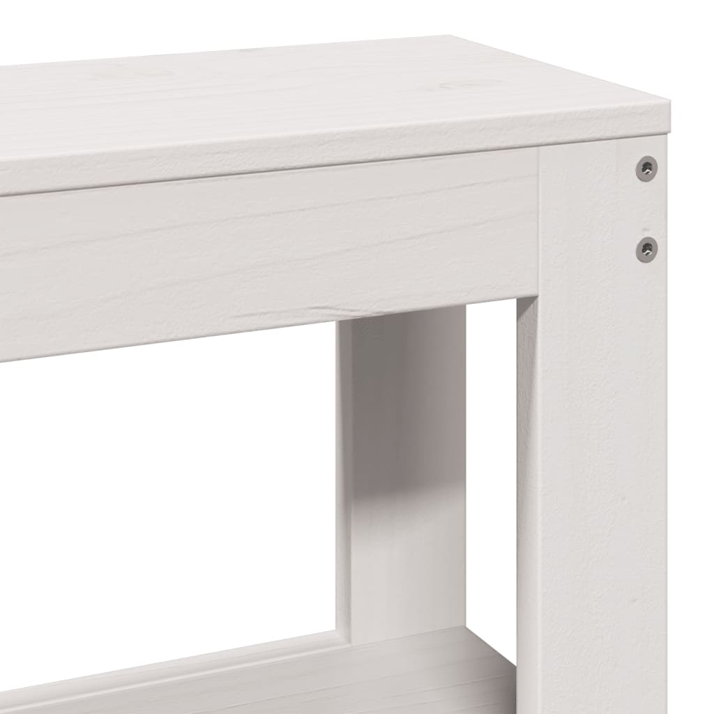 sengeramme uden madras 90x190 cm massivt fyrretræ hvid