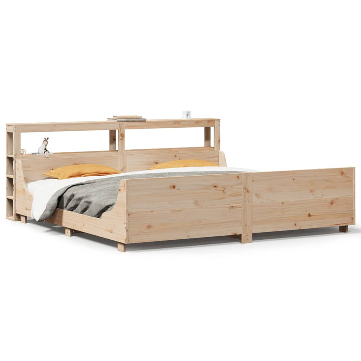 sengeramme uden madras 200x200 cm massivt fyrretræ