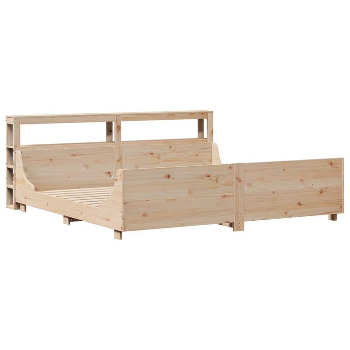 sengeramme uden madras 200x200 cm massivt fyrretræ