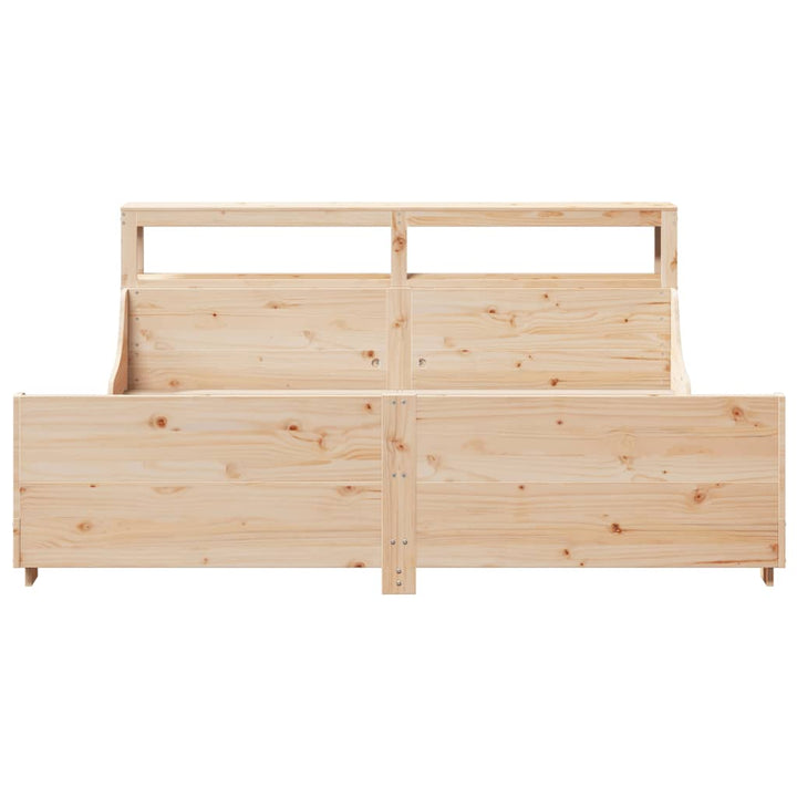 sengeramme uden madras 200x200 cm massivt fyrretræ