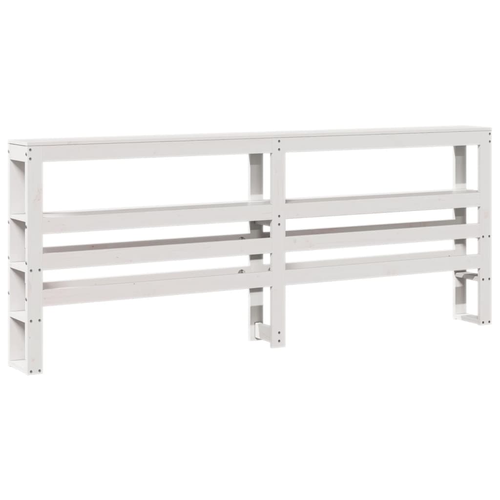sengeramme uden madras 200x200 cm massivt fyrretræ hvid