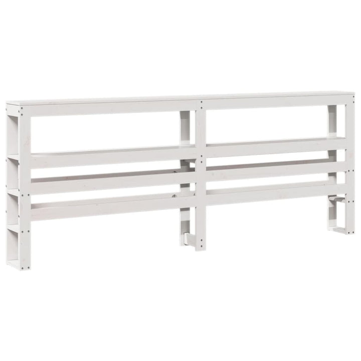 sengeramme uden madras 200x200 cm massivt fyrretræ hvid