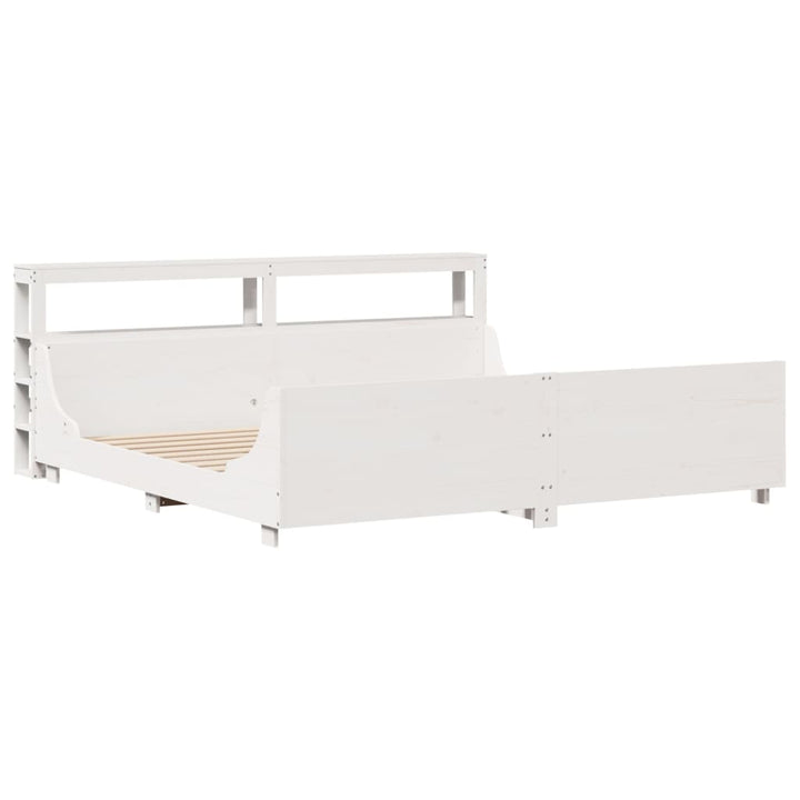 sengeramme uden madras 180x200 cm massivt fyrretræ hvid