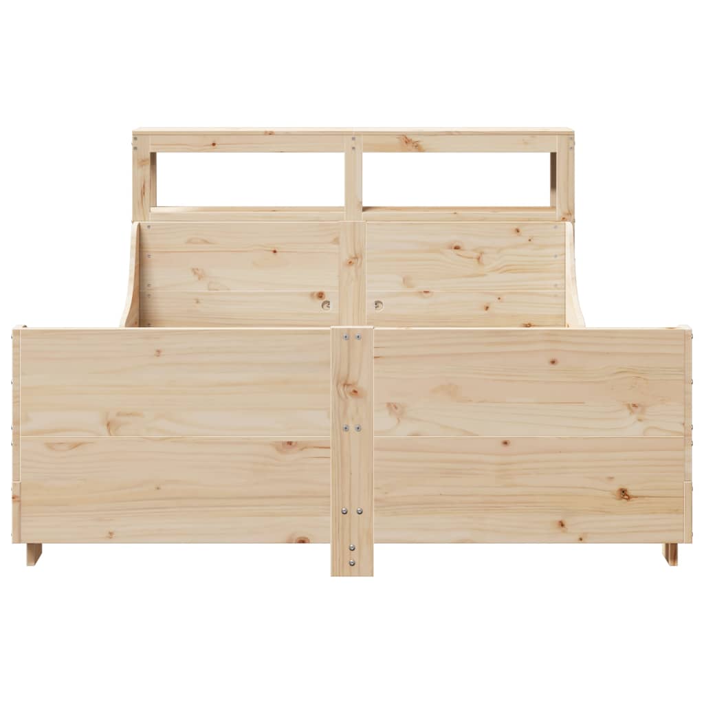 sengeramme uden madras 160x200 cm massivt fyrretræ