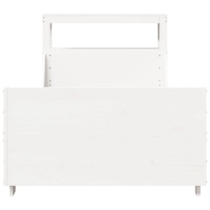 sengeramme uden madras 90x200 cm massivt fyrretræ hvid