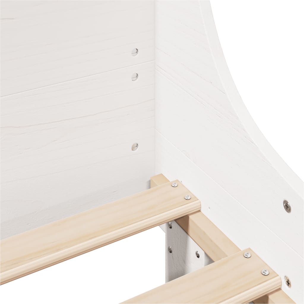 sengeramme uden madras 90x200 cm massivt fyrretræ hvid