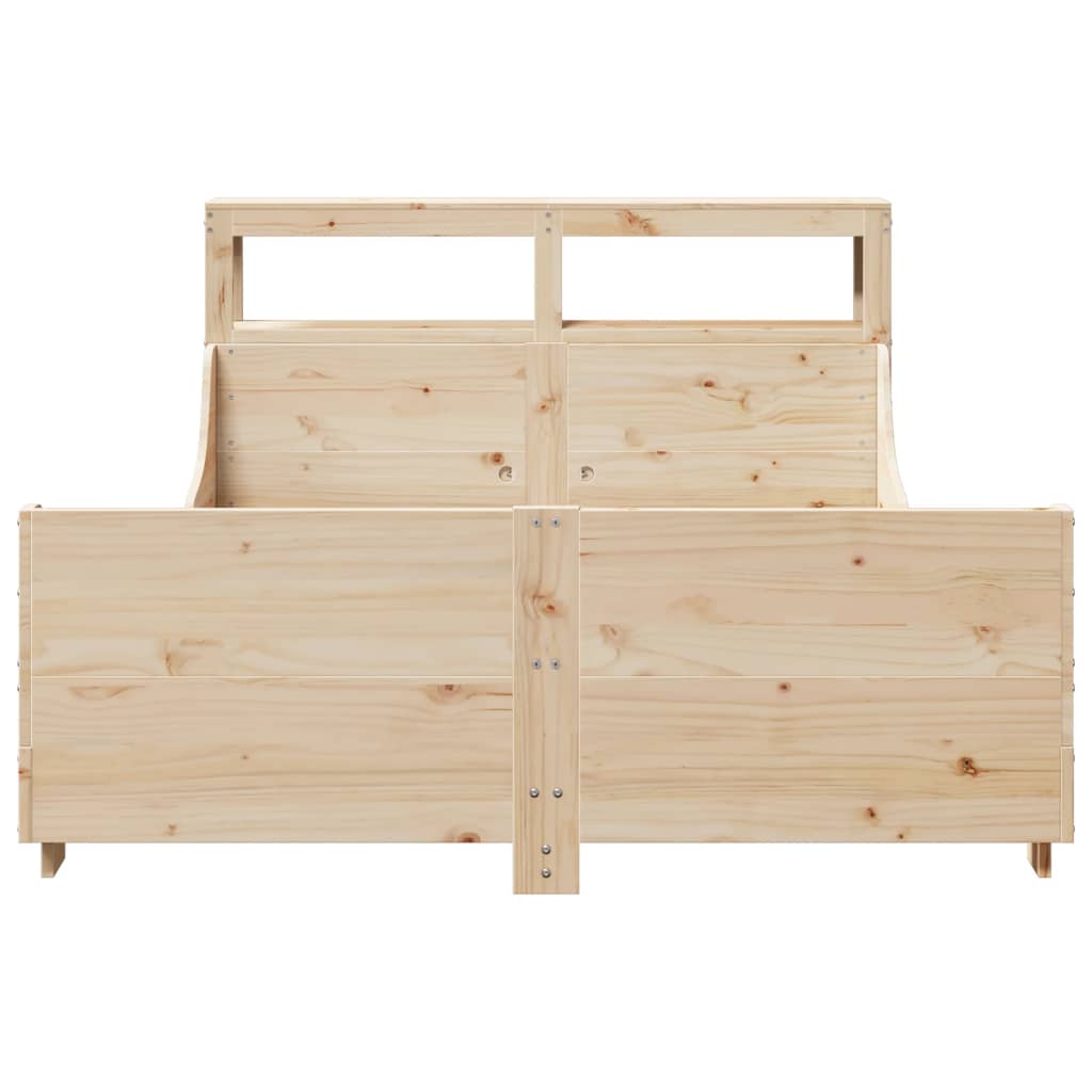 sengeramme uden madras 140x190 cm massivt fyrretræ