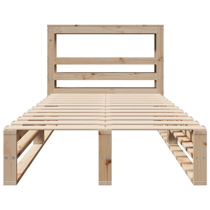 sengeramme uden madras 90x200 cm massivt fyrretræ