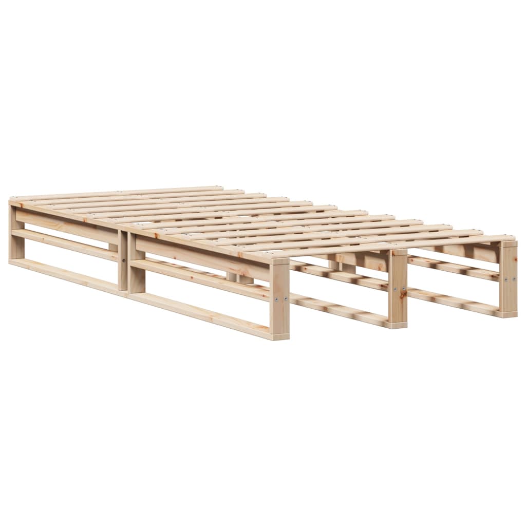 sengeramme uden madras 90x200 cm massivt fyrretræ
