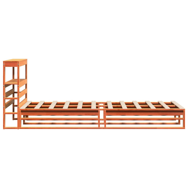 sengeramme uden madras 100x200 cm massivt fyrretræ gyldenbrun