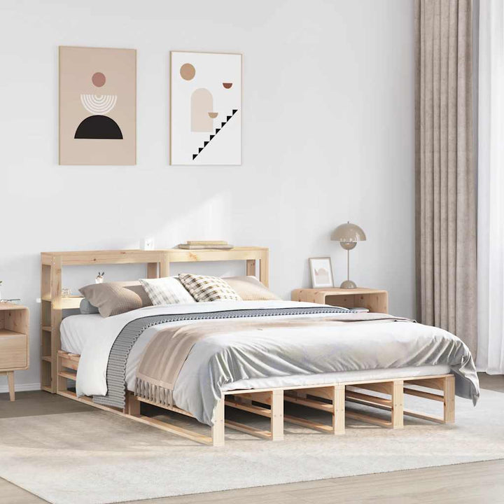 sengeramme uden madras 120x200 cm massivt fyrretræ