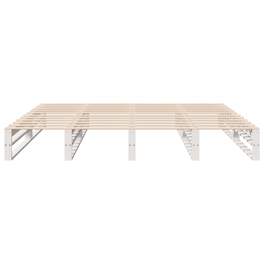 sengeramme uden madras 180x200 cm massivt fyrretræ hvid